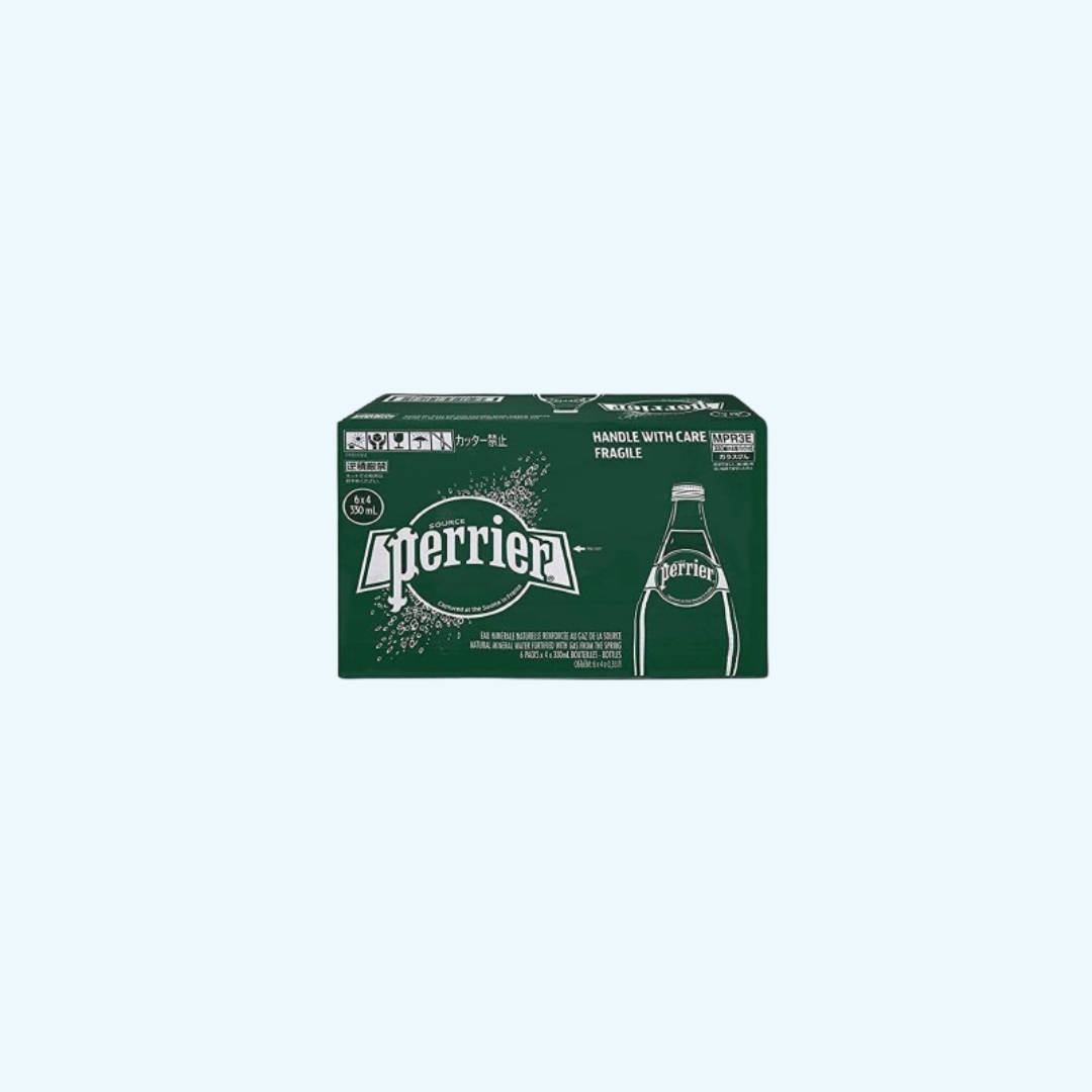 Perrier Natural Sparkling Mineral Water Regular 330ml x 24 Pieces
